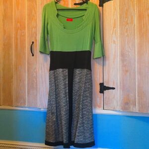 Rare artisan dress with unique neck line